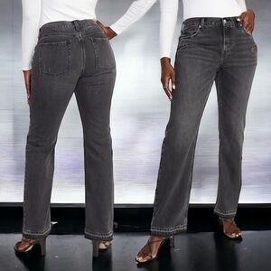 22 - Old Navy | Low-Rise Slouchy Boot-Cut Black Non-Stretch Cut-Off Jeans